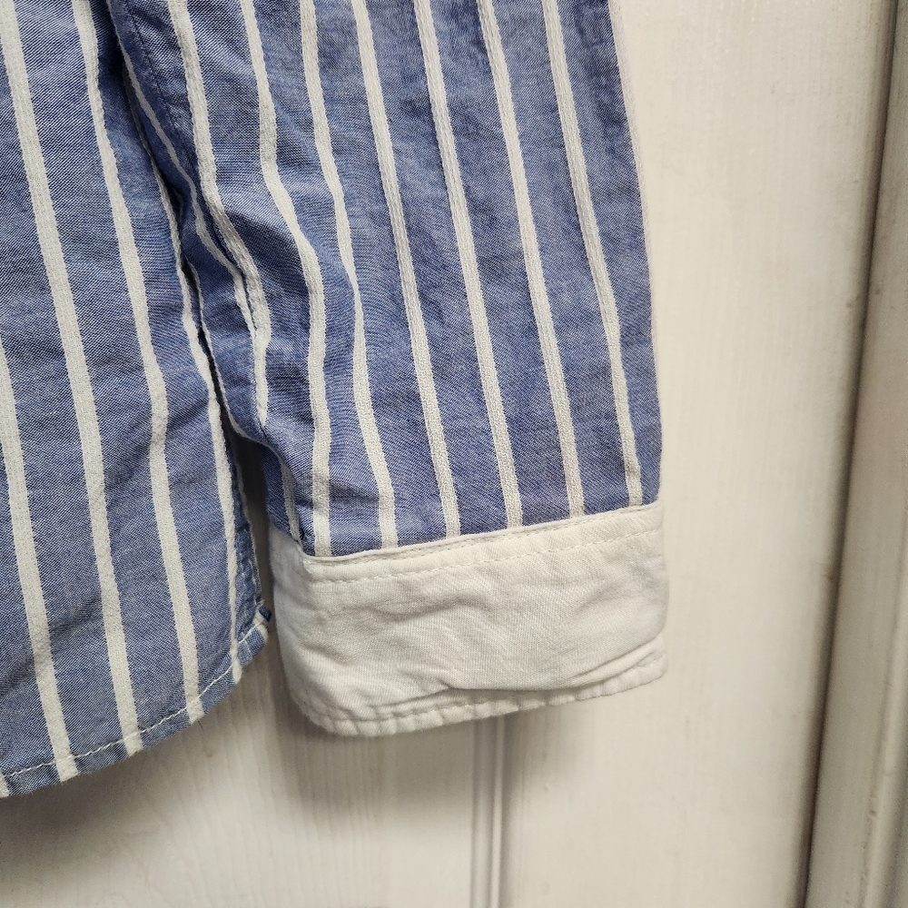 Blue Striped Women's Shirt - Picture 3 of 11